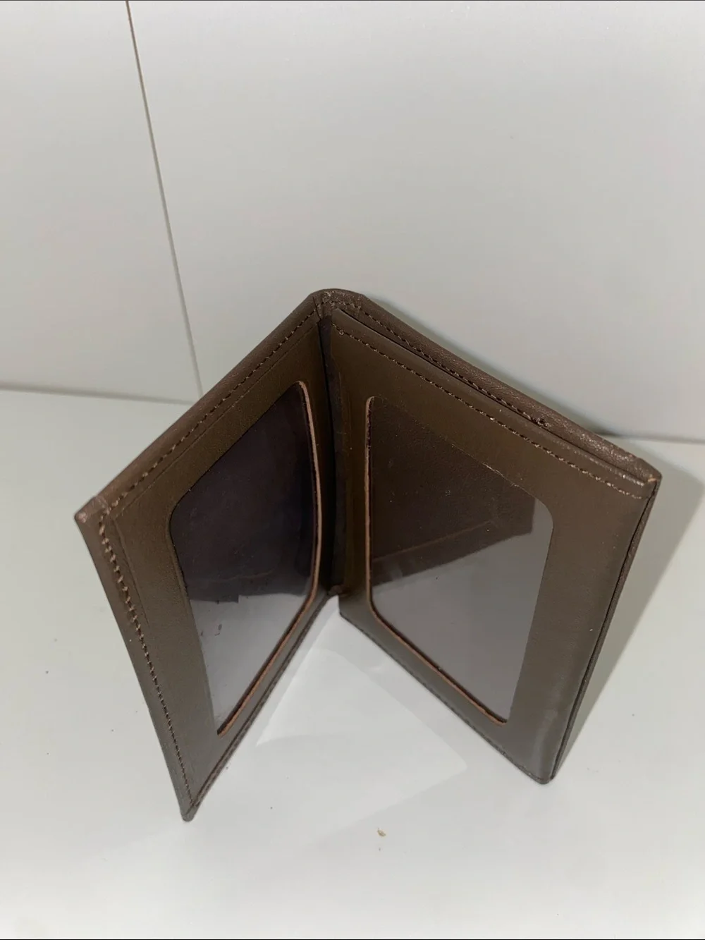 Authentic Burberry Tan Plaid Card Holder Wallet Brown Leather Trim